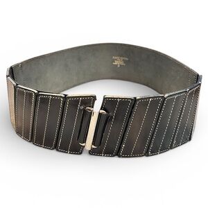 Vintage Never Worn Claude Montana Stretch Leather Statement Belt